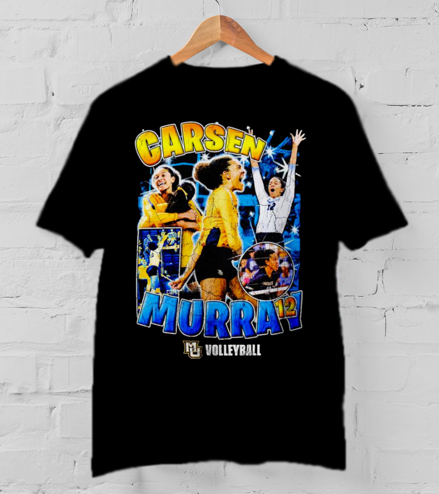 Carsen Murray 12 Marquette University Volleyball Mural T-Shirt