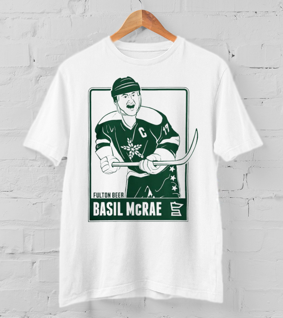 Fulton Beer Basil McRae Columbus Blue Jackets Hockey Player T-Shirt