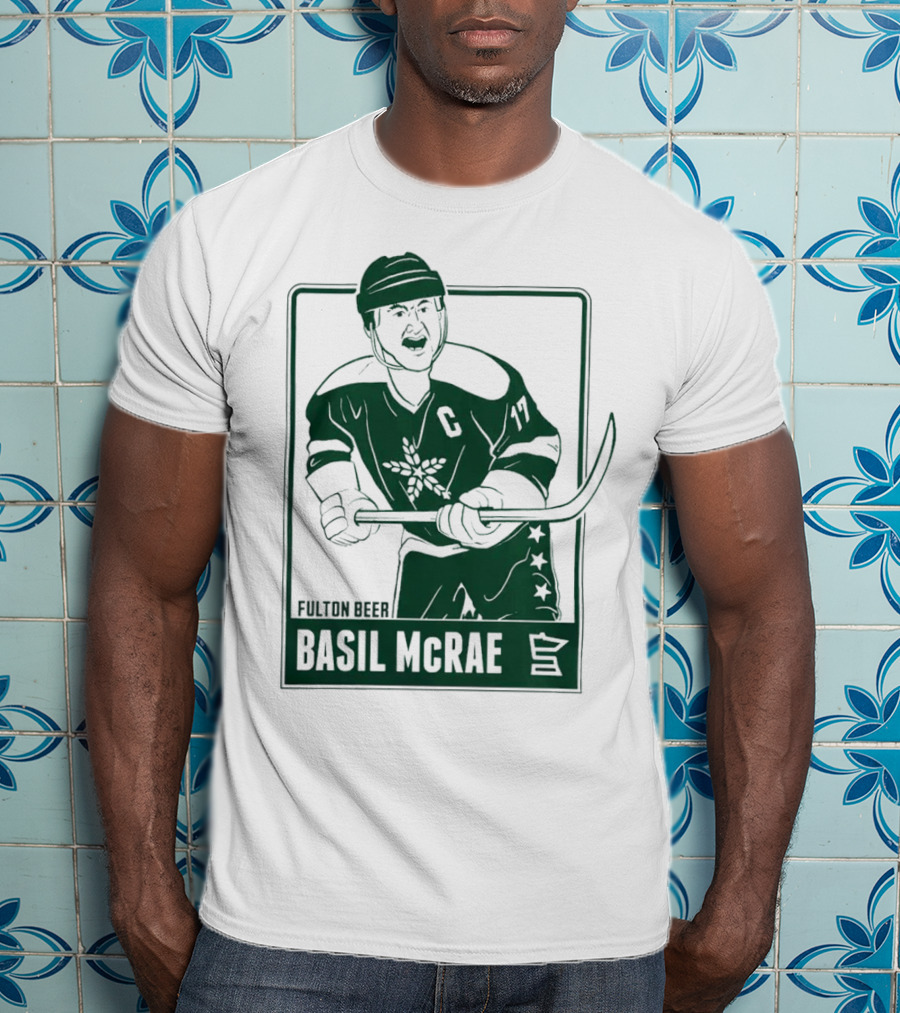 Fulton Beer Basil McRae Columbus Blue Jackets Hockey Player T-Shirt