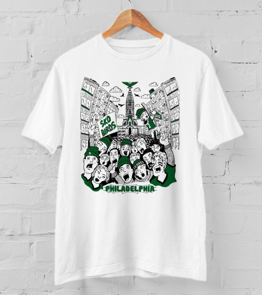 SKO Birds Philadelphia Eagles Fan City Crowd T-Shirt