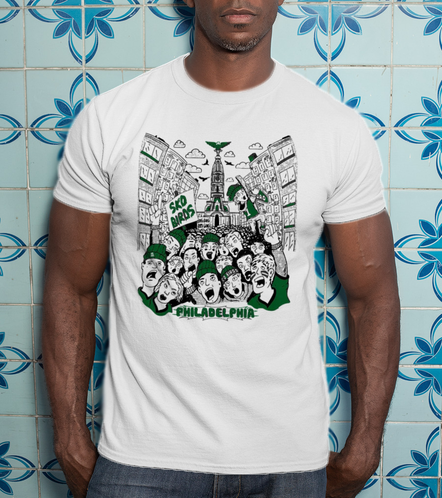 SKO Birds Philadelphia Eagles Fan City Crowd T-Shirt