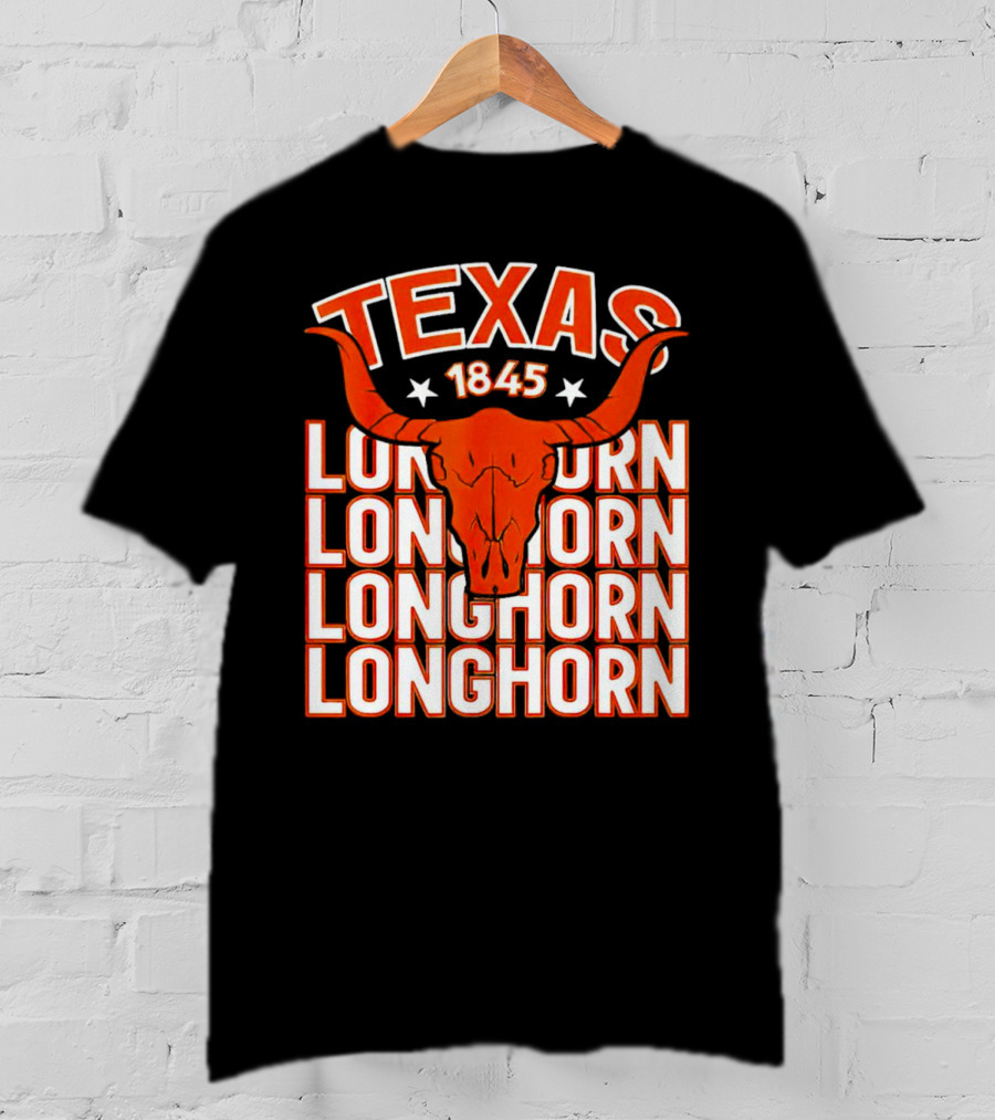 Texas Longhorn 1845 Horns Star T-Shirt