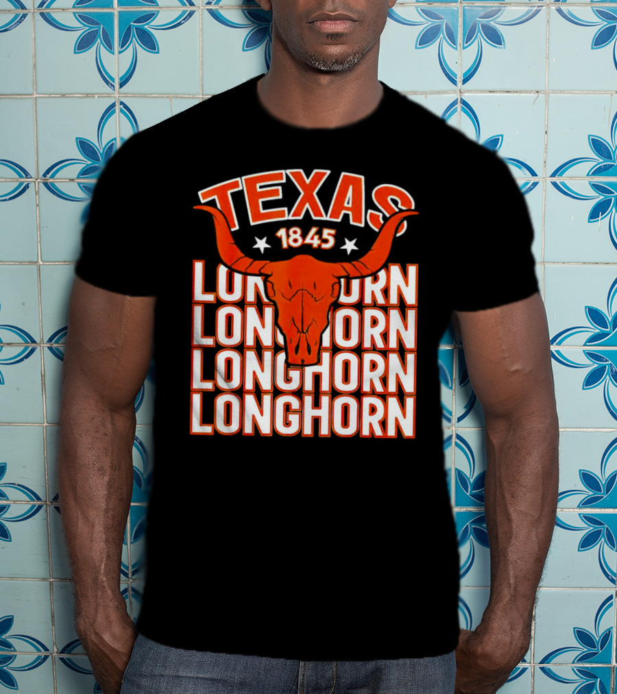 Texas Longhorn 1845 Horns Star T-Shirt