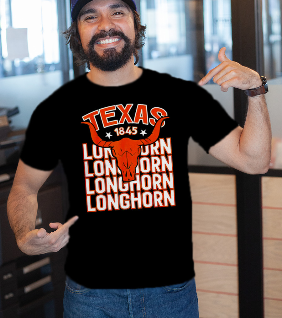 Texas Longhorn 1845 Horns Star T-Shirt