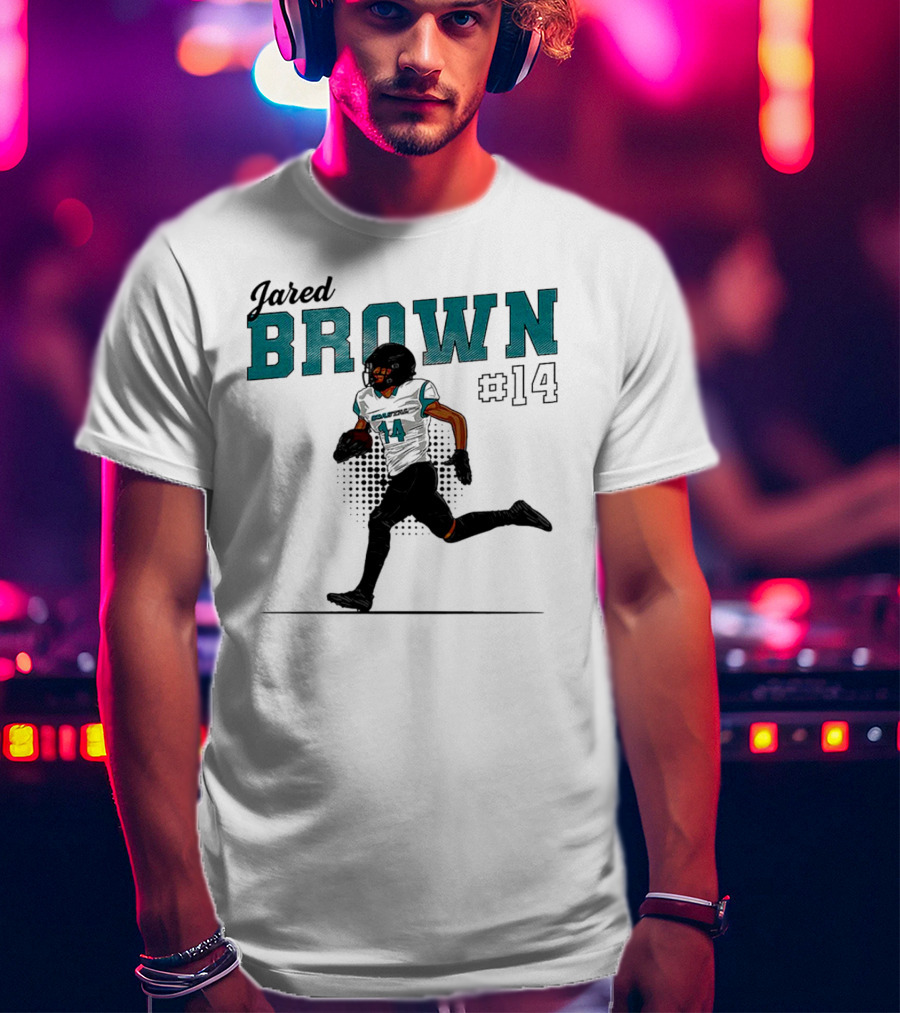 Jared Brown Coastal Carolina Football #14 Caricature T-Shirt