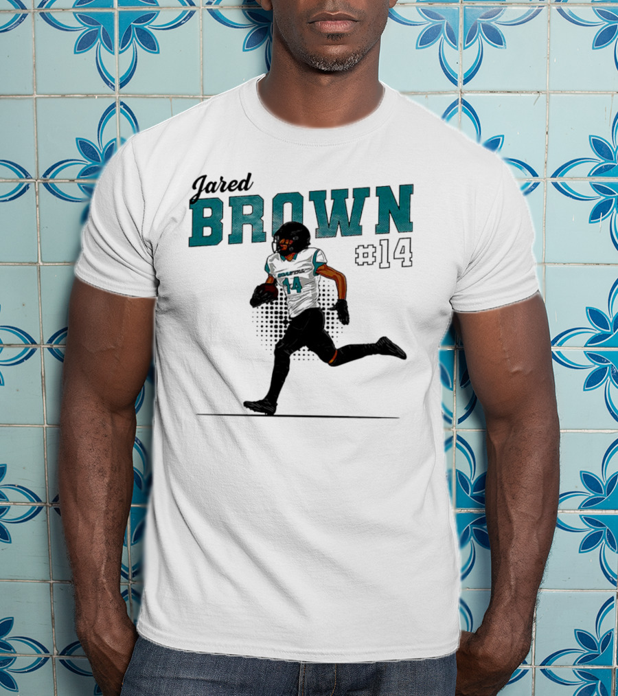 Jared Brown Coastal Carolina Football #14 Caricature T-Shirt