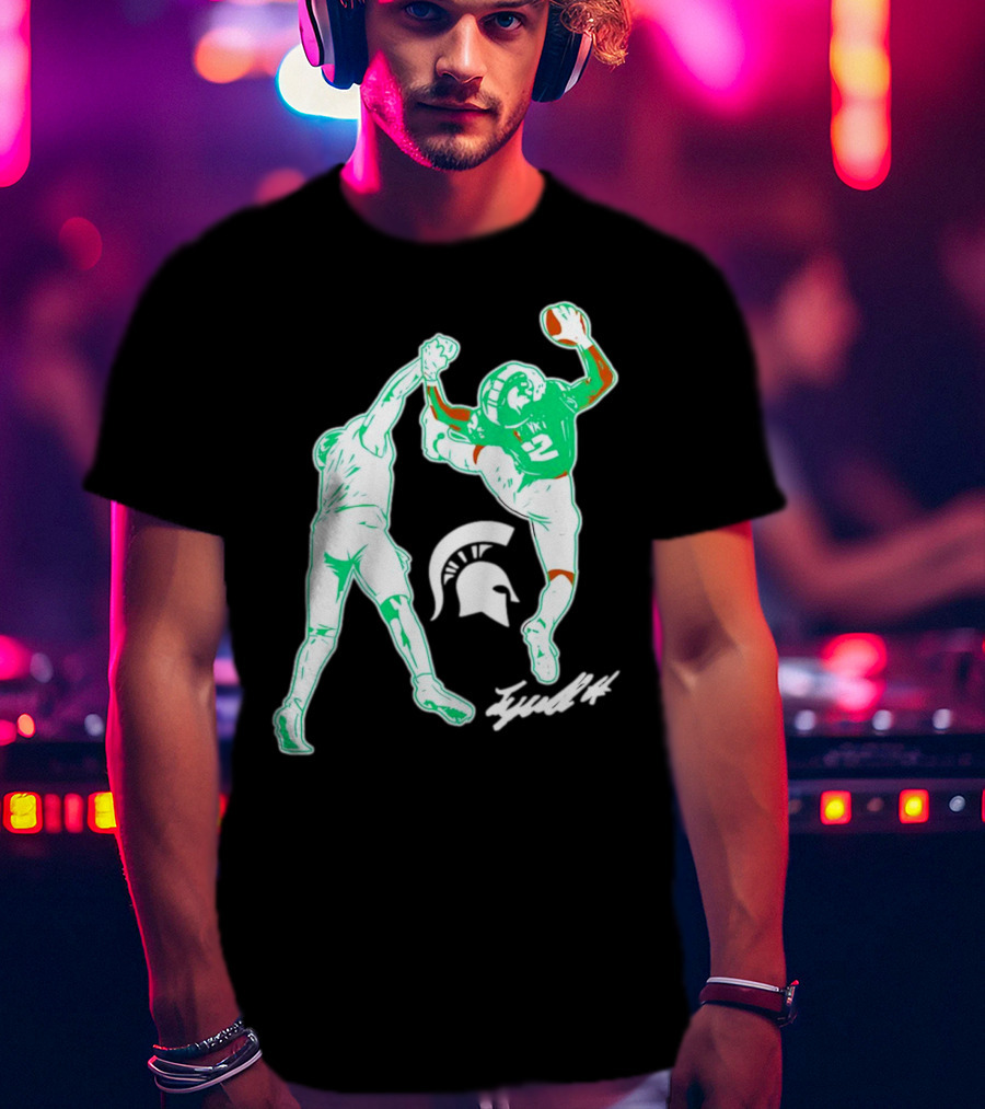 Tyrell Henry Signature Michigan State Spartans Football Catch T-Shirt