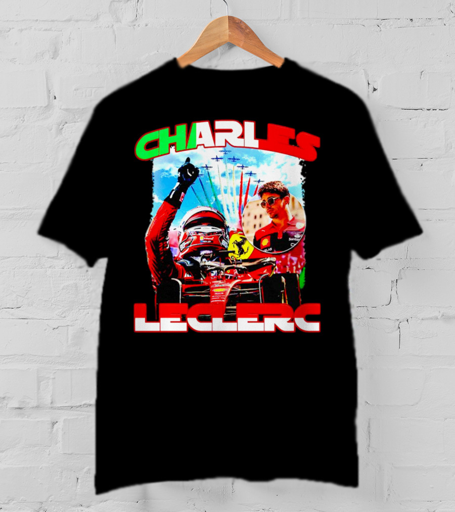 Charles Leclerc Ferrari Formula 1 Racing Champion T-Shirt