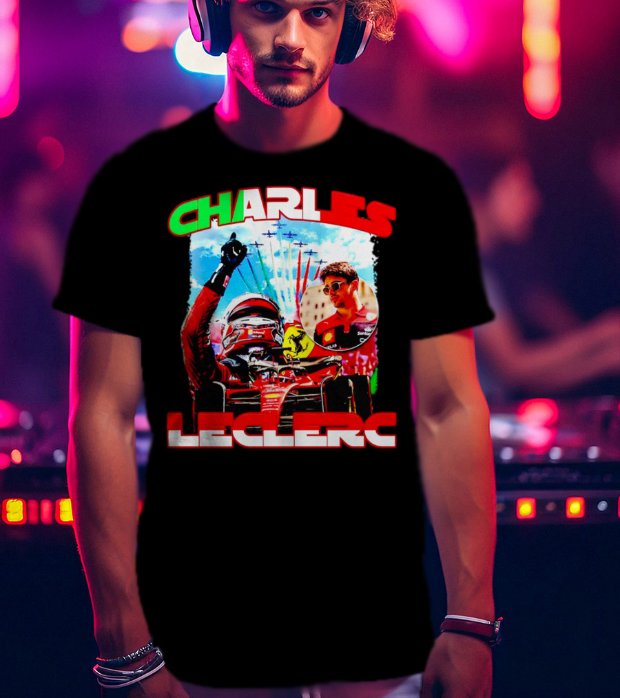 Charles Leclerc Ferrari Formula 1 Racing Champion T-Shirt