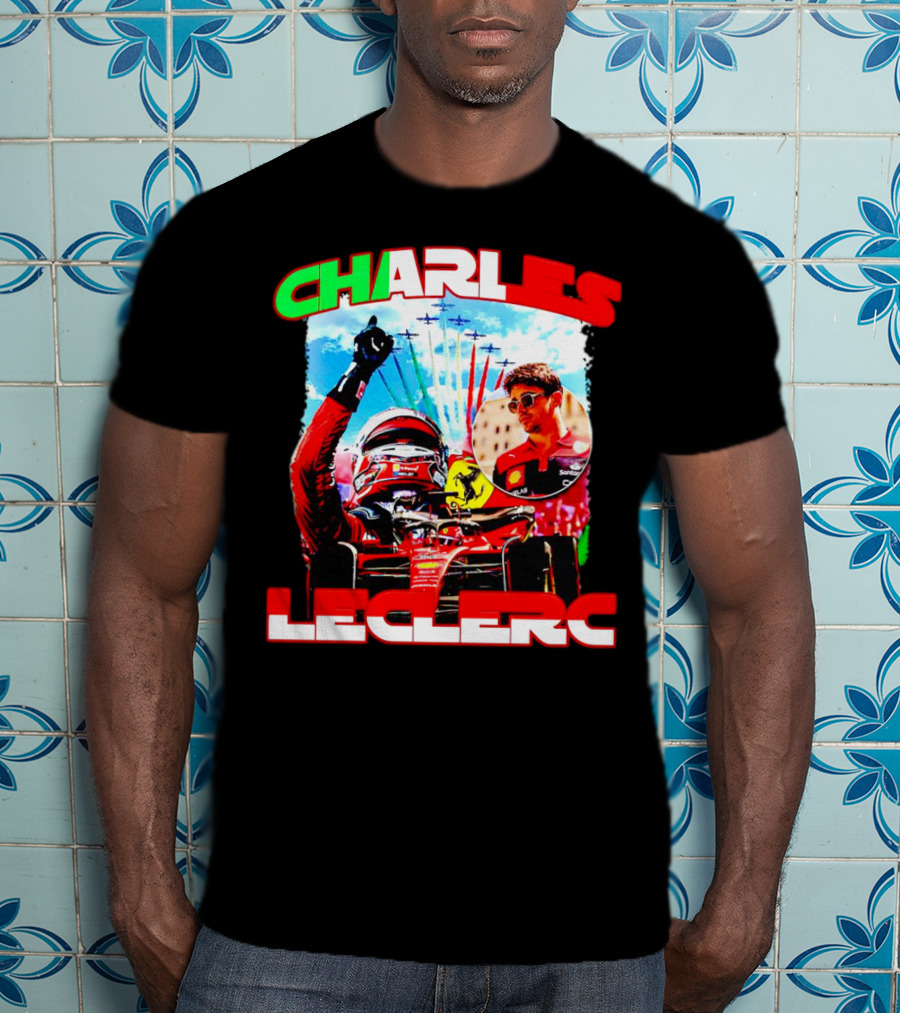 Charles Leclerc Ferrari Formula 1 Racing Champion T-Shirt