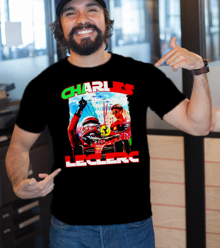 Charles Leclerc Ferrari Formula 1 Racing Champion T-Shirt