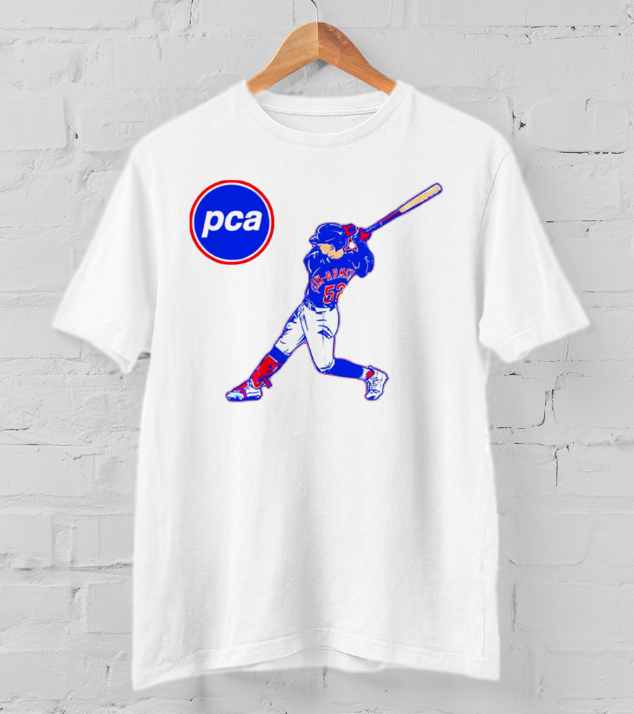 PCA Pete Crow-Armstrong Chicago Cubs Baseball Player Swinging Bat T-Shirt
