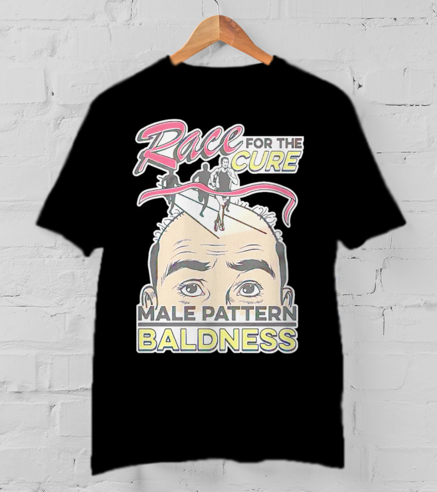 Race For The Cure Male Pattern Baldness Bald Head Runners T-Shirt
