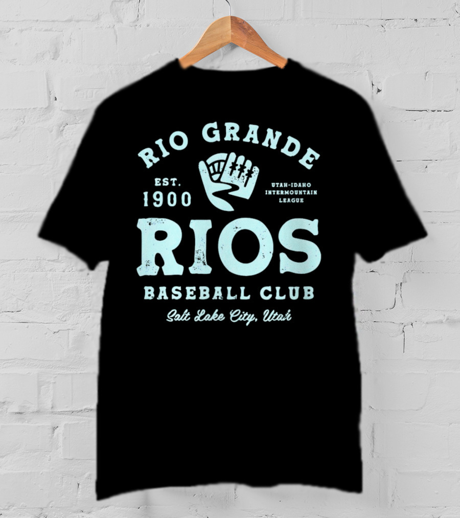 Rio Grande Rios Baseball Club Est. 1900 Utah-Idaho Intermountain League Salt Lake City Utah T-Shirt