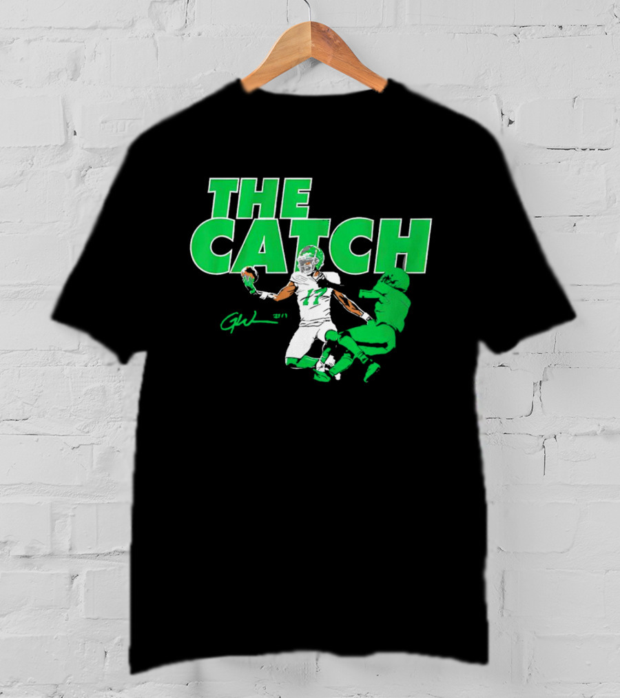 The Catch Garrett Wilson New York Jets Signature GW 17 T-Shirt