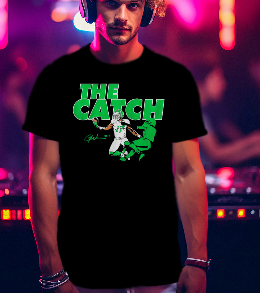 The Catch Garrett Wilson New York Jets Signature GW 17 T-Shirt