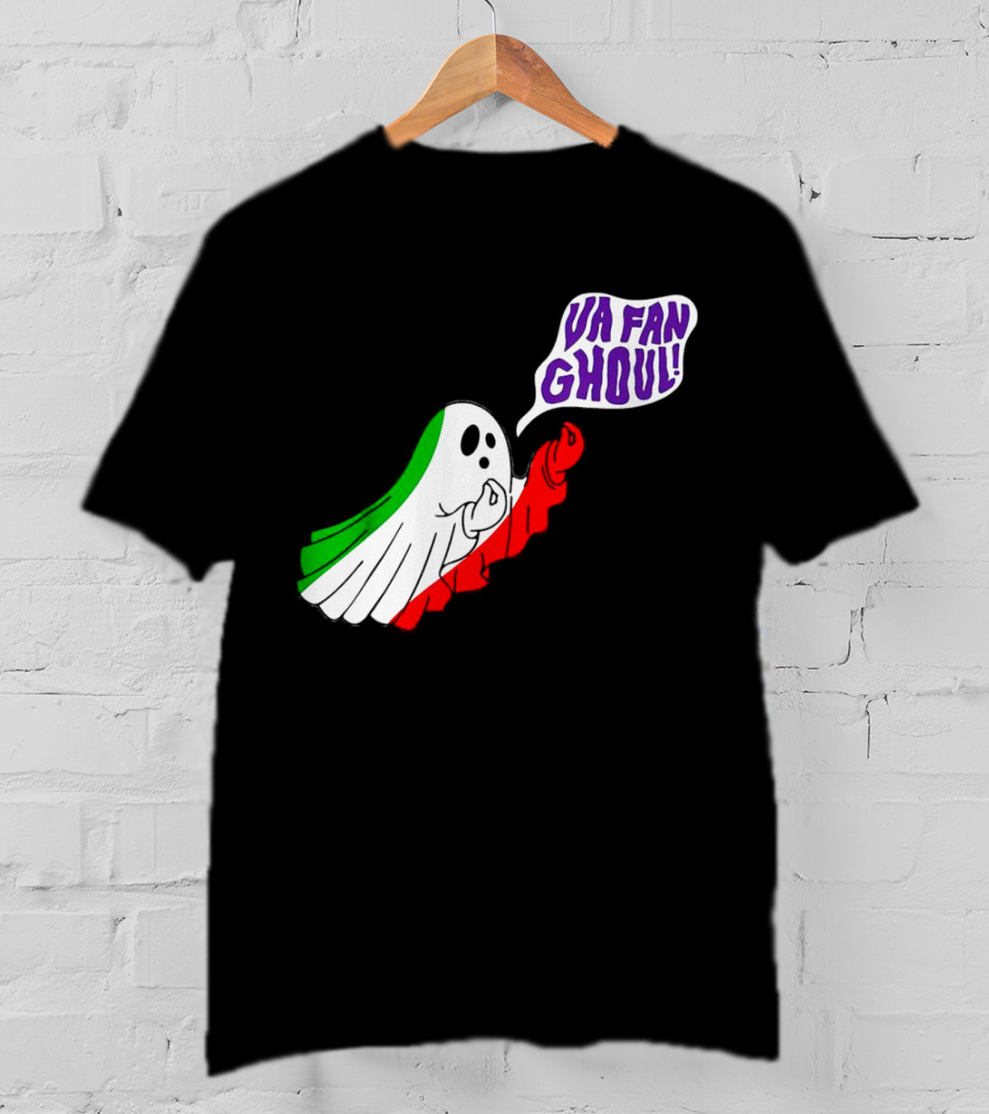 Va Fan Ghoul Ghost With Italian Flag Colors Halloween T-Shirt