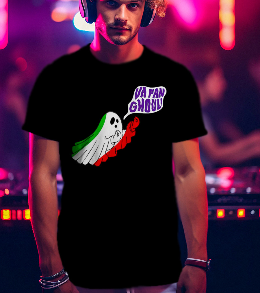 Va Fan Ghoul Ghost With Italian Flag Colors Halloween T-Shirt