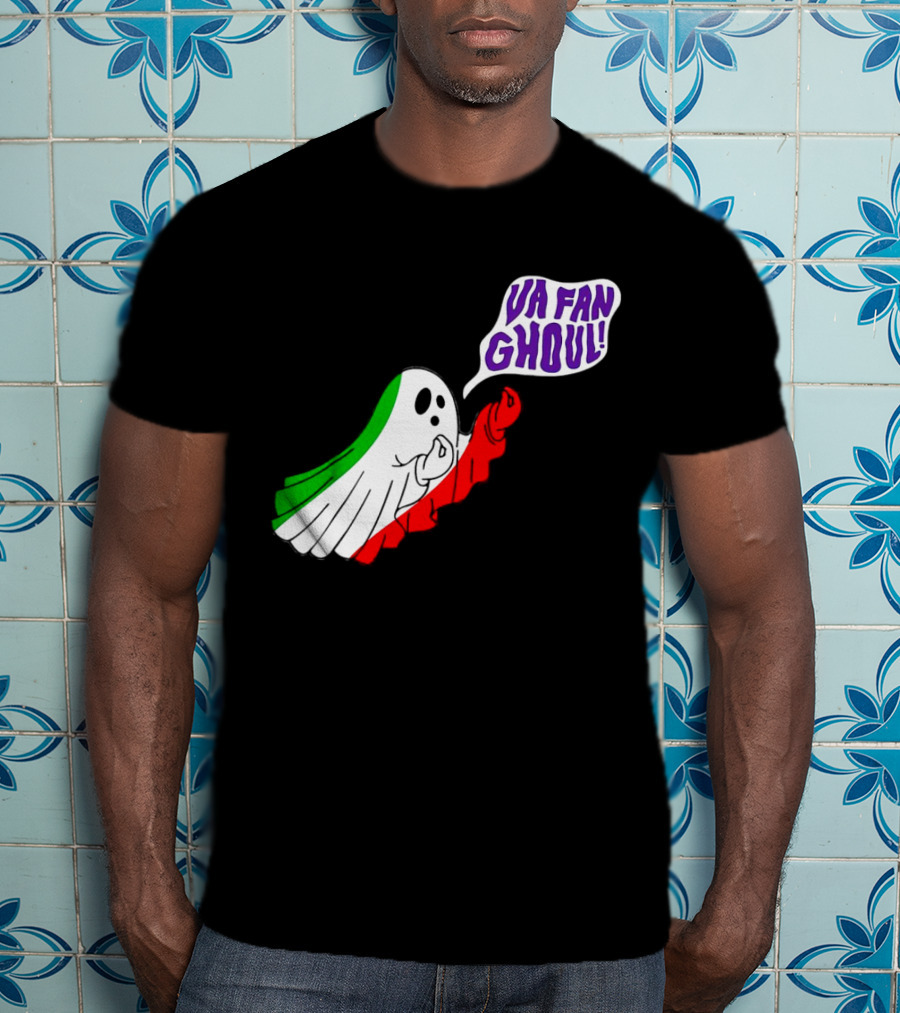 Va Fan Ghoul Ghost With Italian Flag Colors Halloween T-Shirt