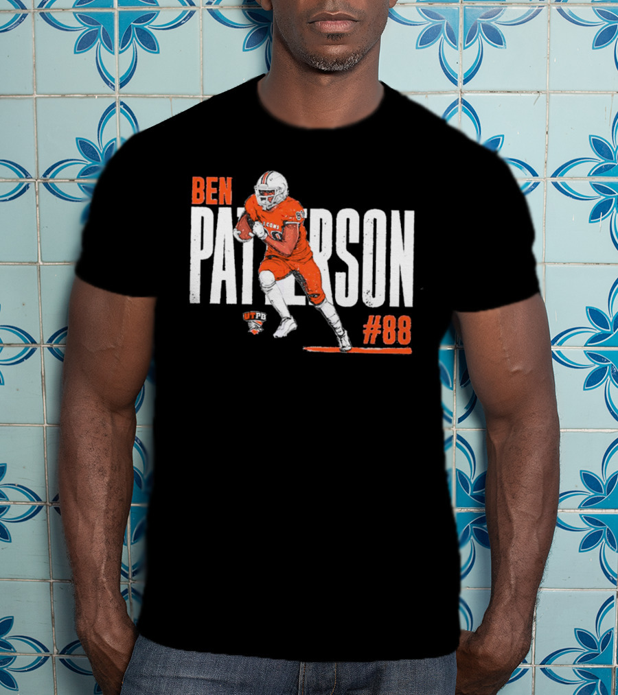Ben Patterson UTPB Falcons #88 NCAA Football T-Shirt