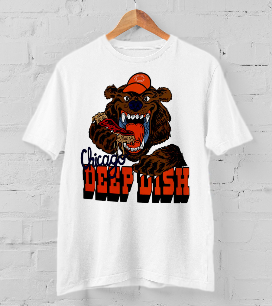 Chicago Bears Deep Dish Pizza Bear T-Shirt