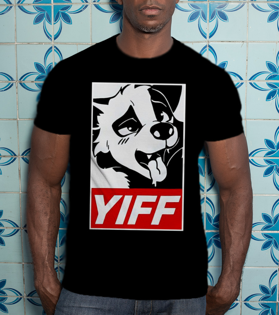 Yiff Furry Face Tongue Out T-Shirt