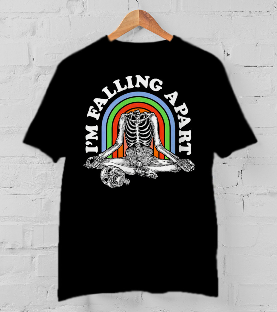 I’m Falling Apart Skeleton Retro Rainbow T-Shirt