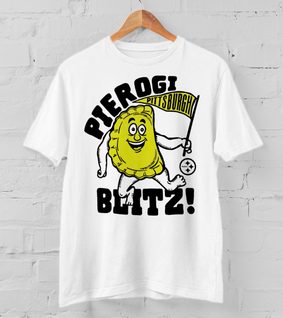 Pittsburgh Pierogi Blitz Steelers Flag T-Shirt