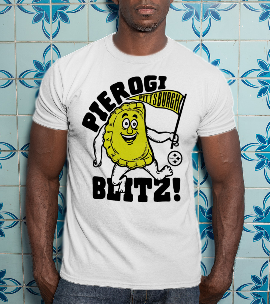 Pittsburgh Pierogi Blitz Steelers Flag T-Shirt