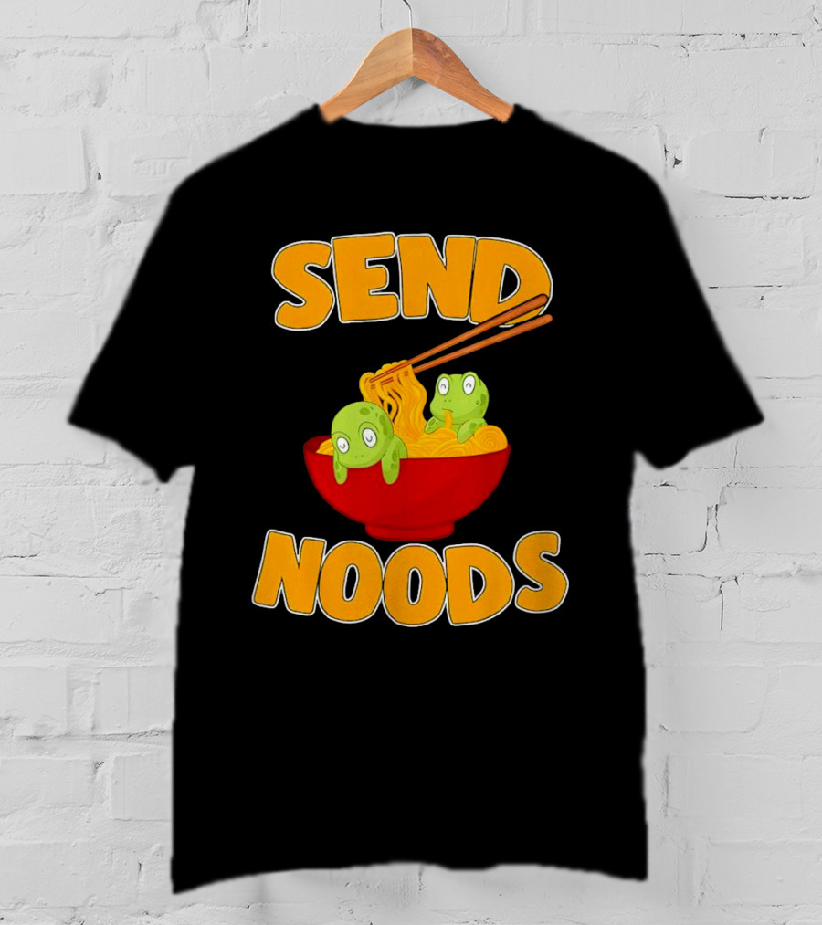 Send Noods Cute Turtles In Ramen Bowl T-Shirt