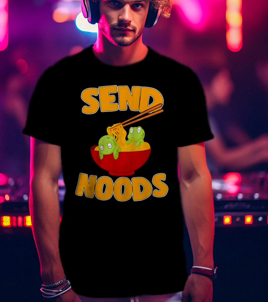 Send Noods Cute Turtles In Ramen Bowl T-Shirt