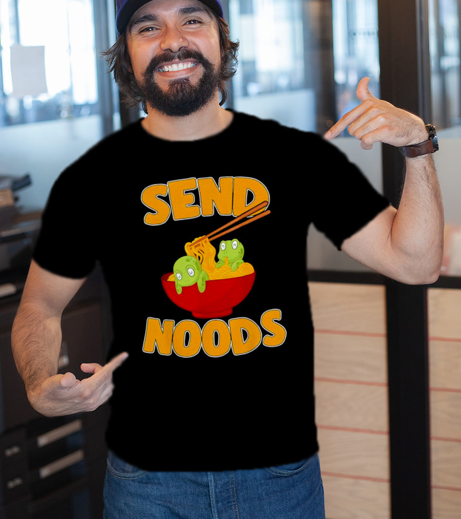 Send Noods Cute Turtles In Ramen Bowl T-Shirt