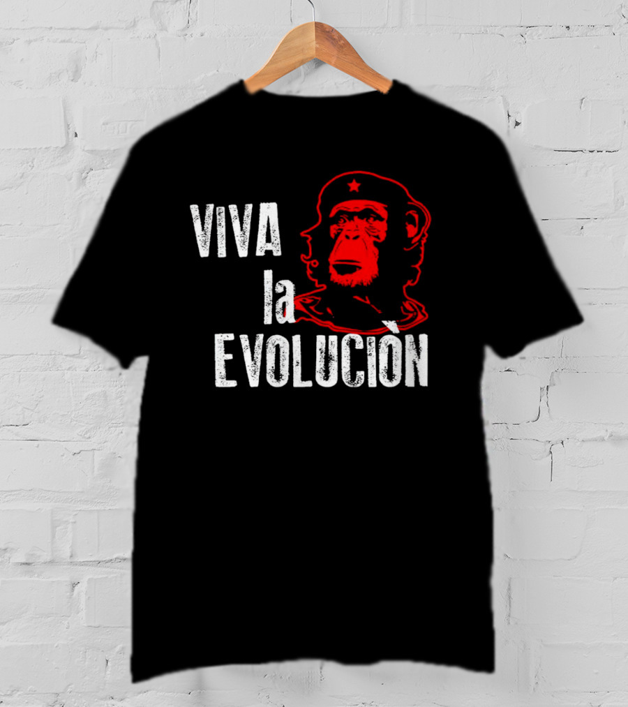 Viva La Evolucion Che Guevara Monkey Red Star T-Shirt