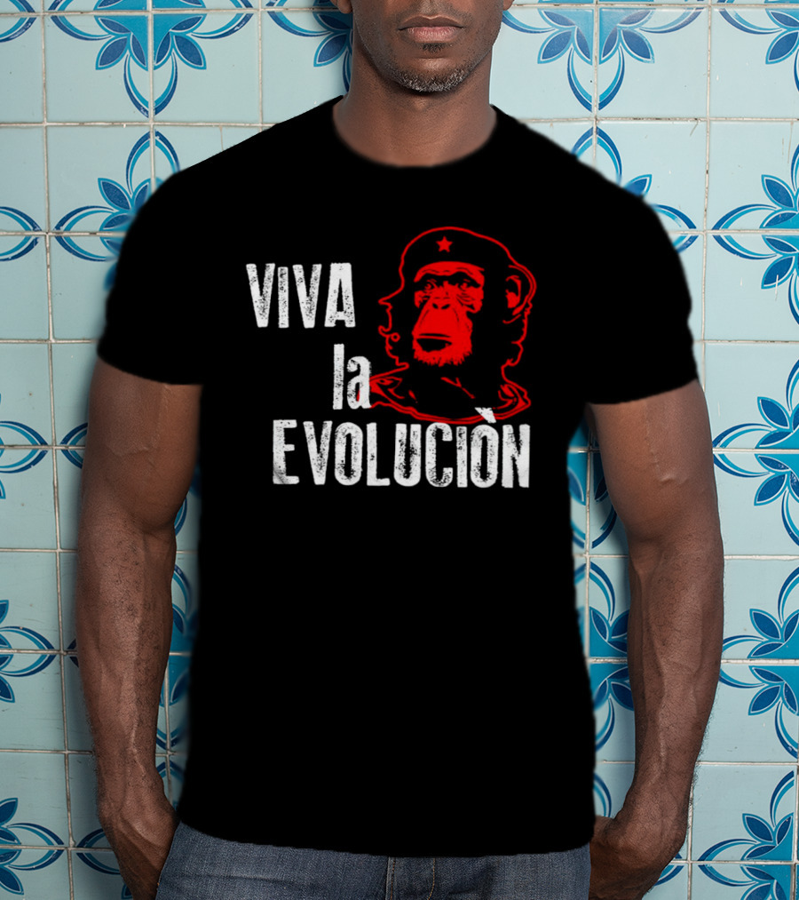 Viva La Evolucion Che Guevara Monkey Red Star T-Shirt