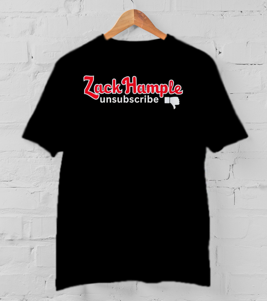 Zack Hample Unsubscribe Thumbs Down Reaction T-Shirt