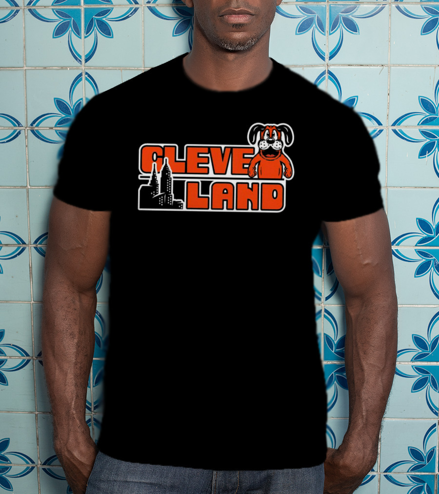 Cleveland City Browns Skyline Dog T-Shirt