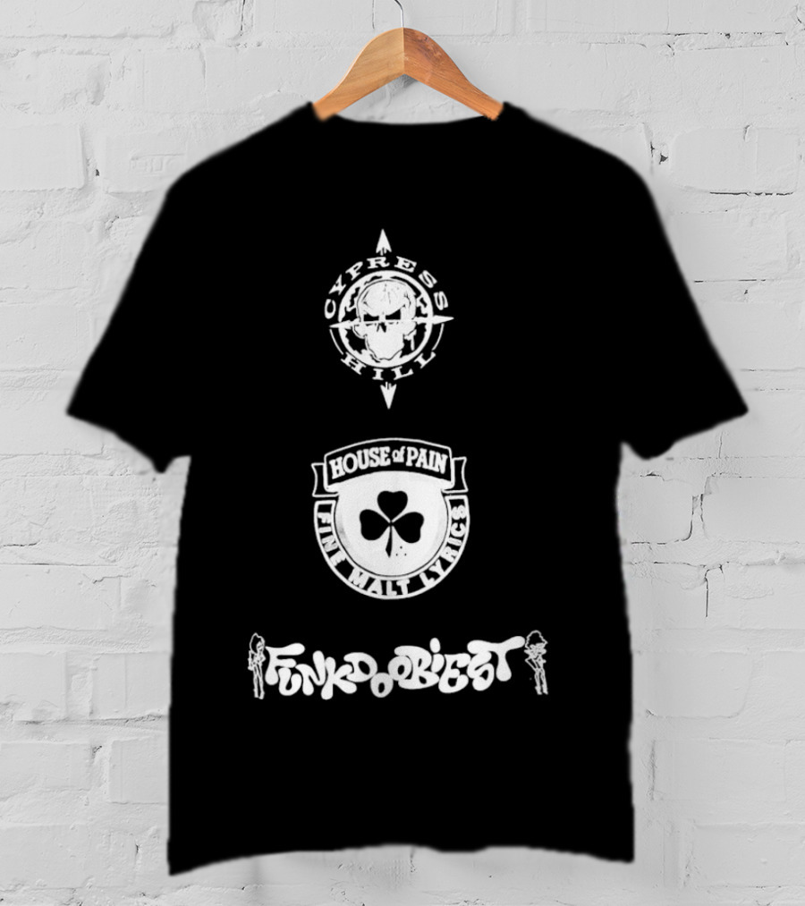 Cypress Hill House Of Pain Funkdoobiest Skull Clover T-Shirt