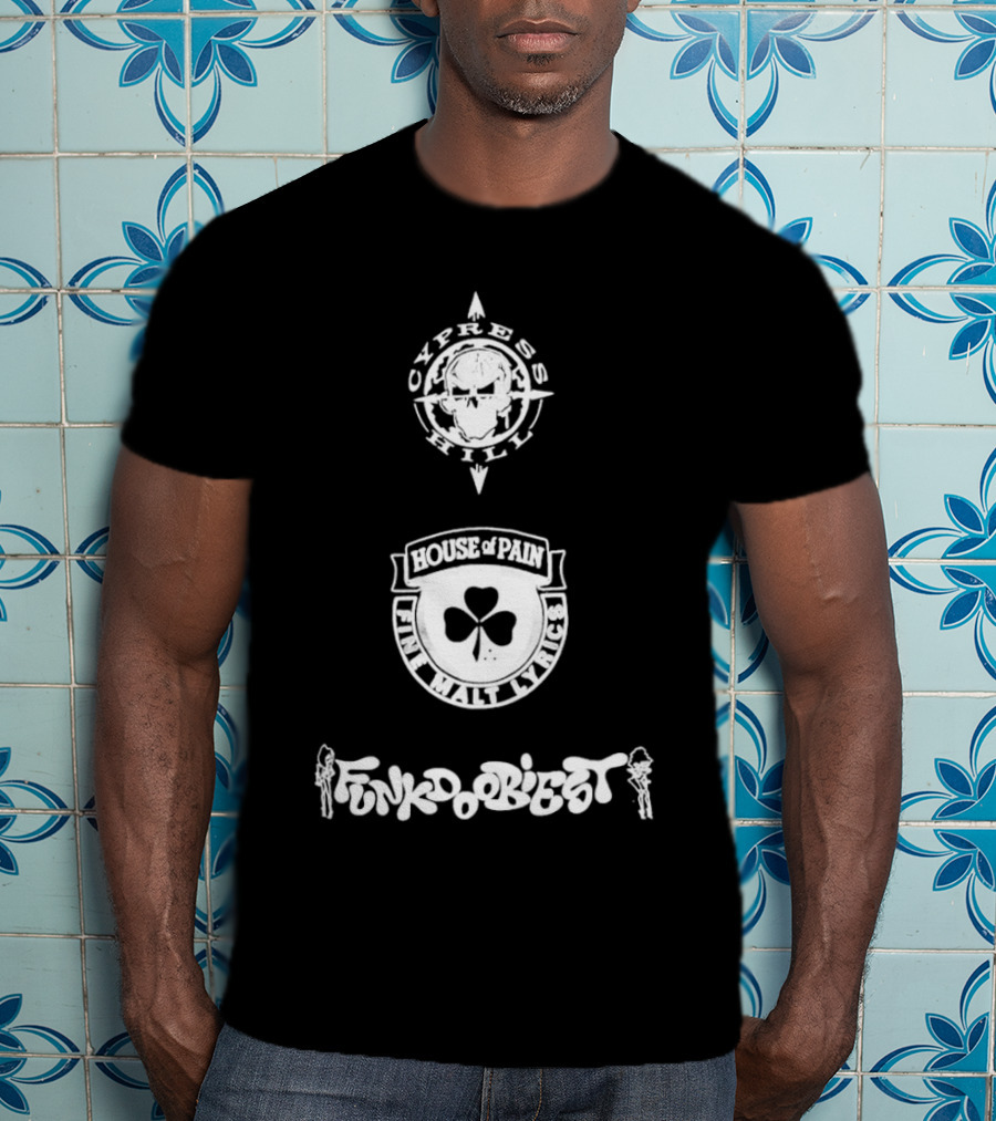 Cypress Hill House Of Pain Funkdoobiest Skull Clover T-Shirt