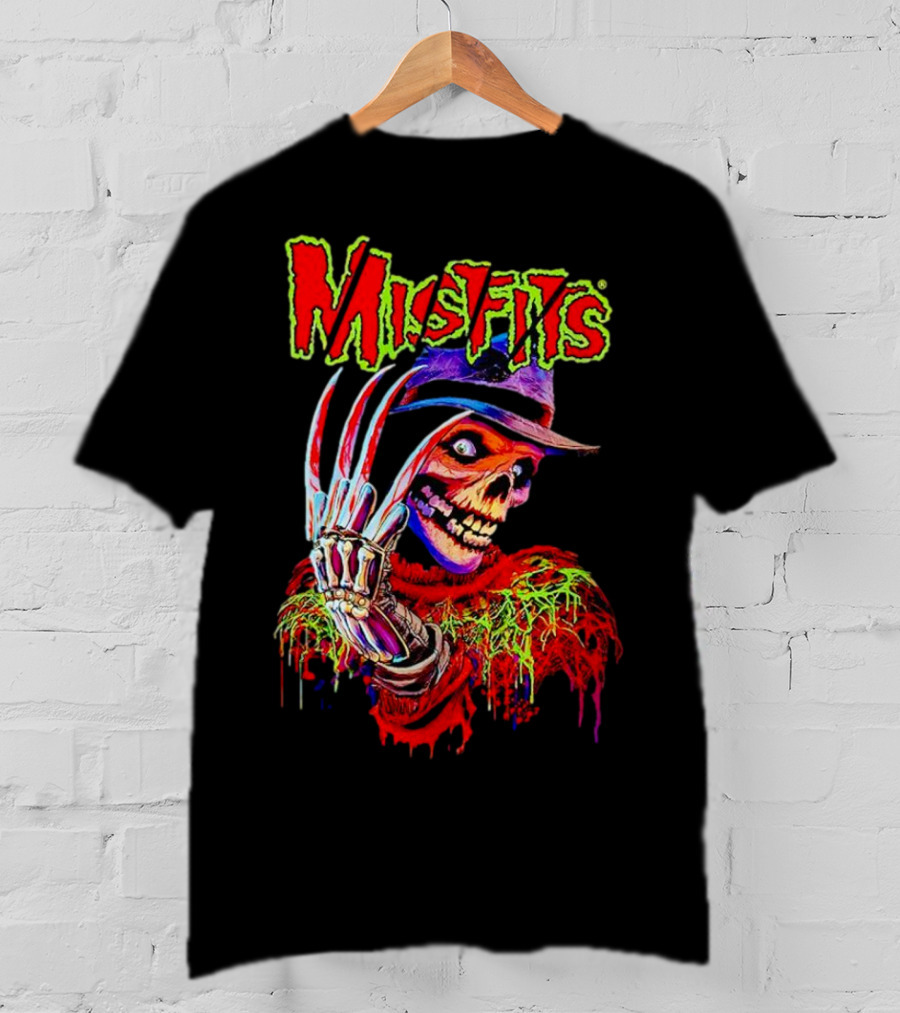 Misfits Skull Halloween Freddy Krueger Inspired T-Shirt