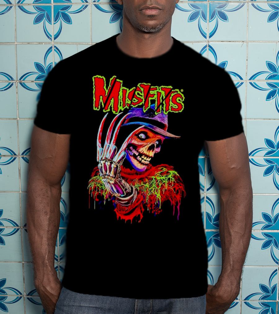 Misfits Skull Halloween Freddy Krueger Inspired T-Shirt