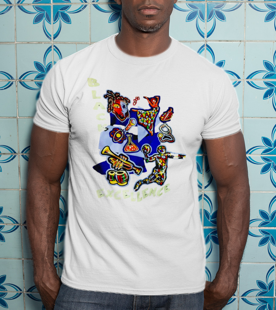 Black Excellence African American Culture Music Sports Art Science Icons T-Shirt