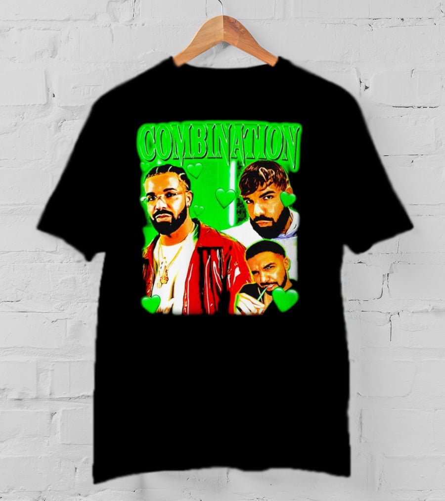 Combination Drake Green Hearts Trio T-Shirt