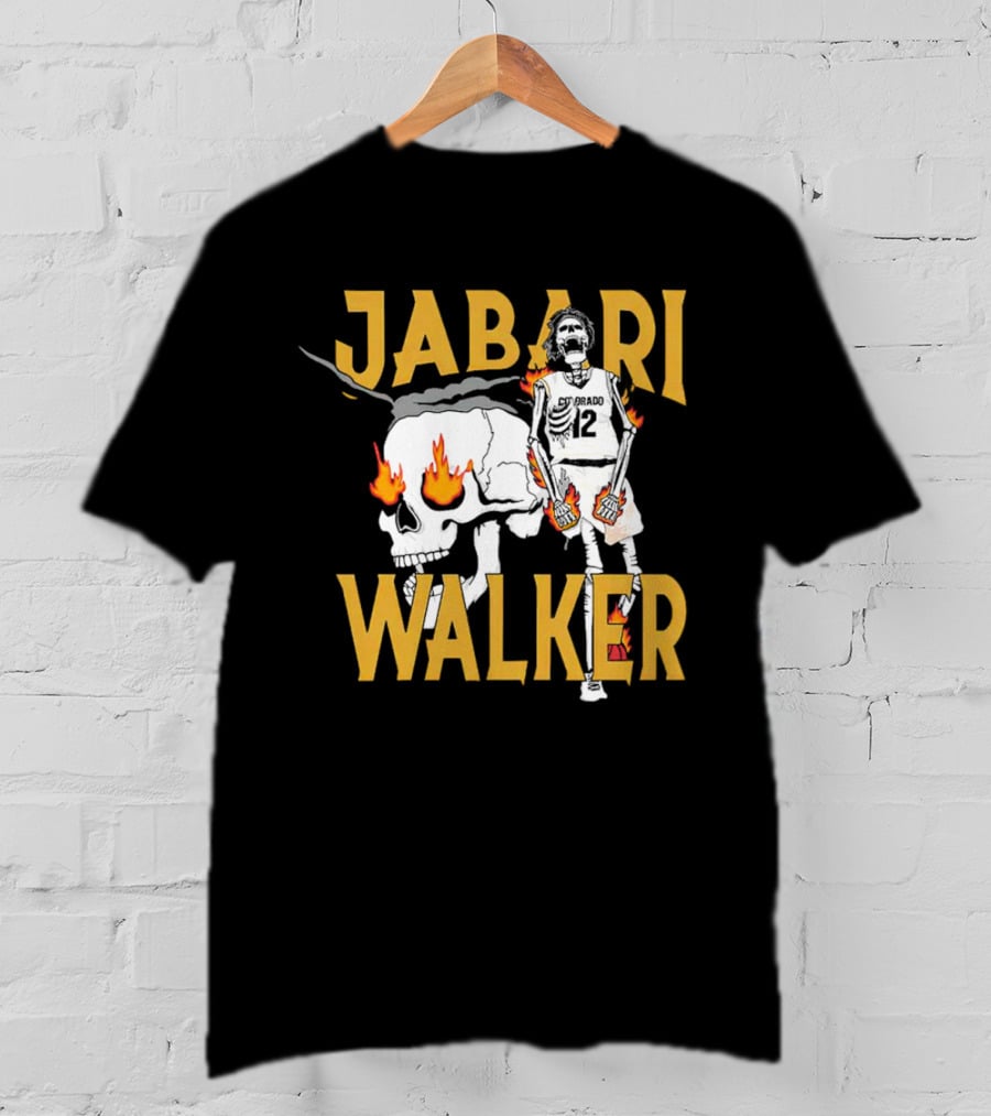Jabari Walker Colorado Basketball Skull And Flames T-Shirt