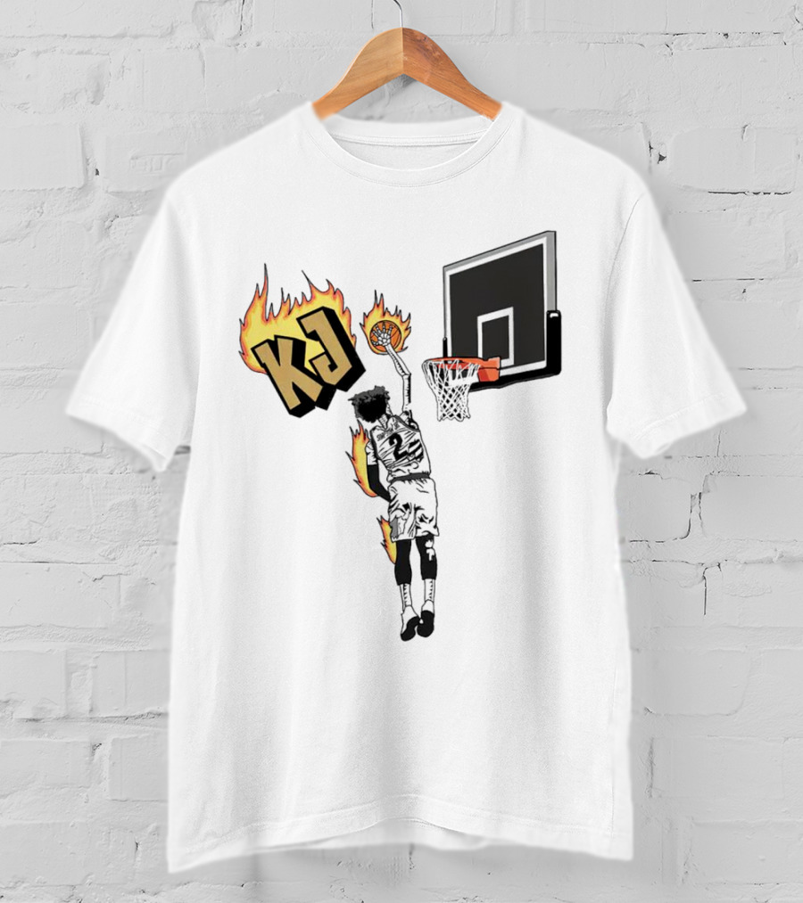 KJ Simpson Jr. Basketball Dunk Colorado Buffaloes Flame T-Shirt