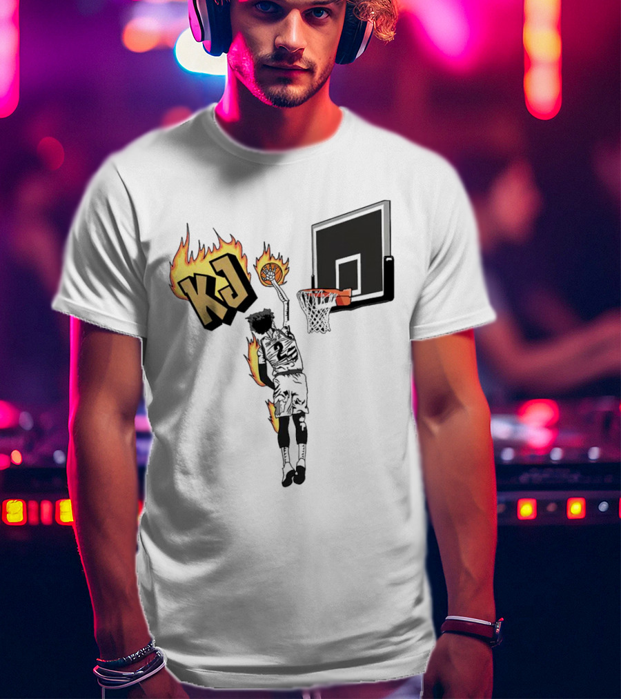 KJ Simpson Jr. Basketball Dunk Colorado Buffaloes Flame T-Shirt