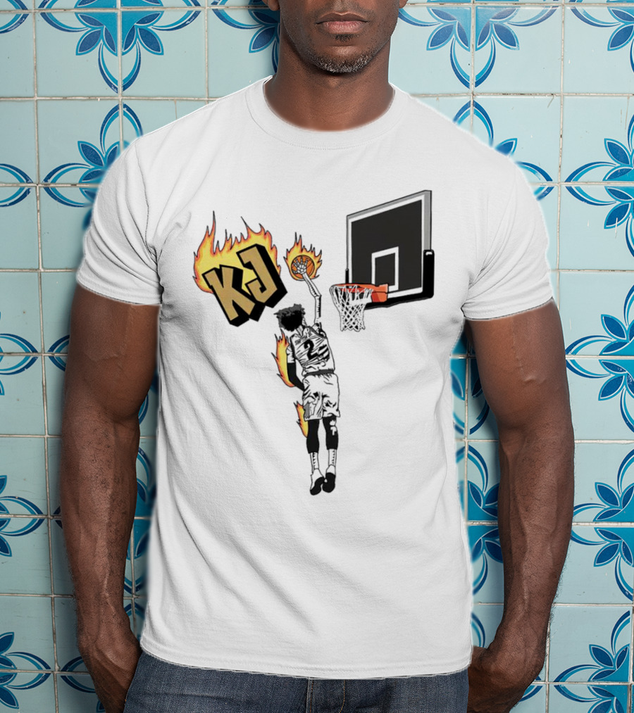 KJ Simpson Jr. Basketball Dunk Colorado Buffaloes Flame T-Shirt