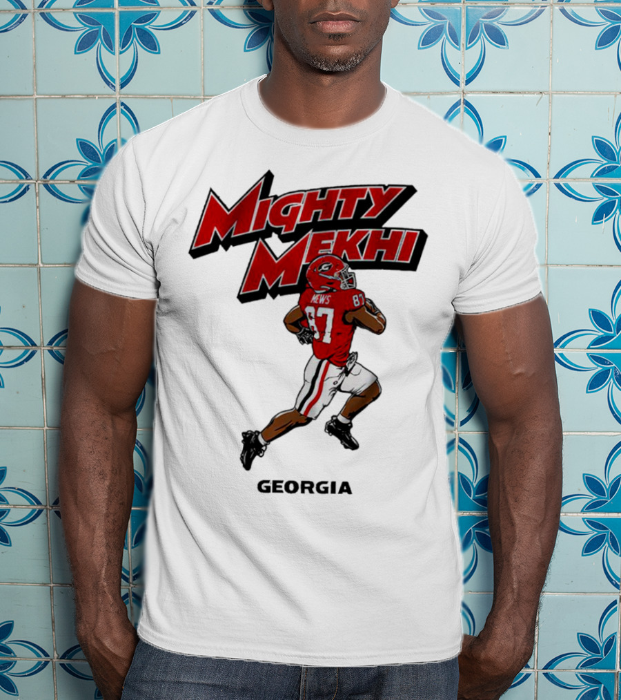 Mighty Mekhi Mews 87 Georgia Bulldogs T-Shirt
