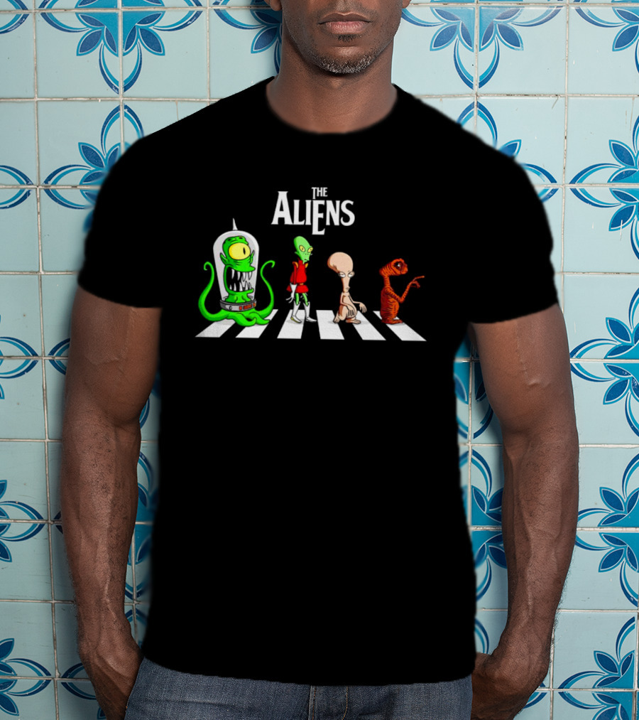 The Aliens Pop Culture Abbey Road Crossover T-Shirt