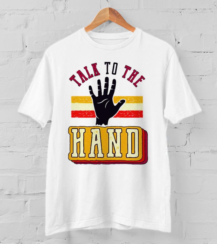 TALK TO THE HAND Retro Stripes T-Shirt
