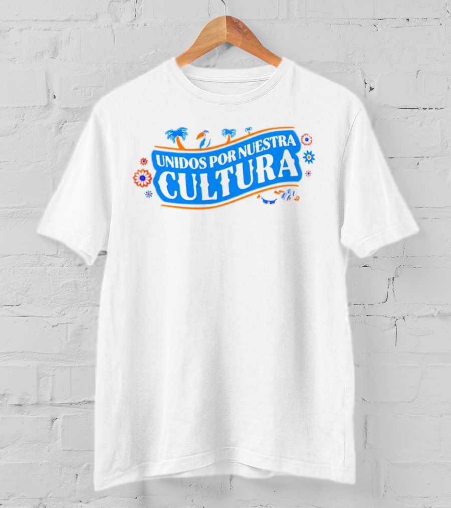 Hispanic Heritage Night Unidos Por Nuestra Cultura With Musical Notes And Flowers T-Shirt